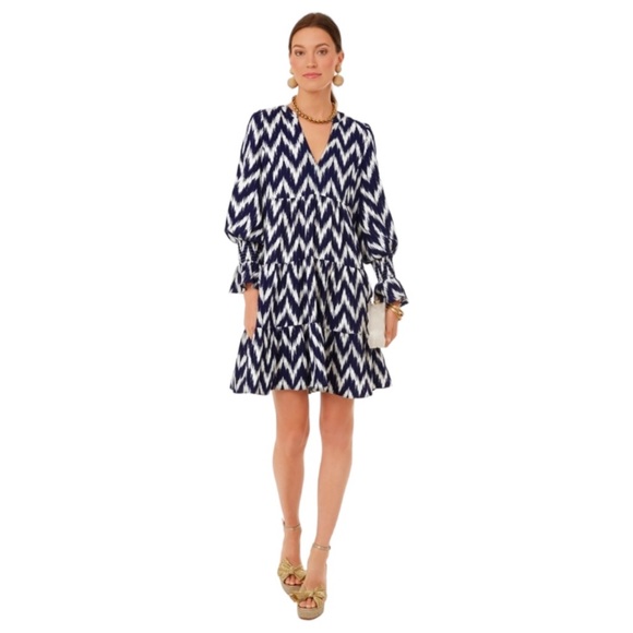 Tuckernuck Pomander Place Navy Ikat Kenzo Dress XS - Picture 5 of 15